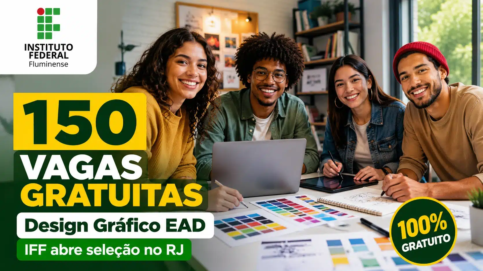 IFF abre 150 vagas em curso de Tecnologia em Design Gráfico EAD