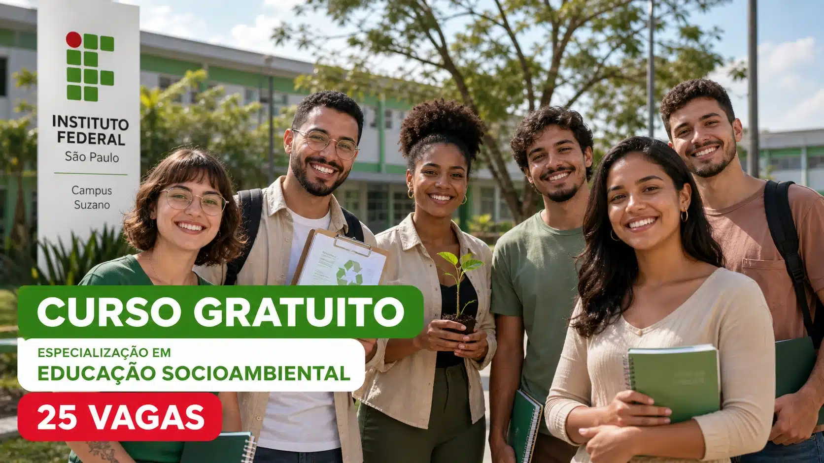IFSP abre inscrições para curso de pós-graduação em Educação Socioambiental