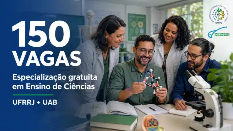 UFRRJ e UAB abrem 150 vagas em curso de especialização 100% gratuito em ensino de Ciências