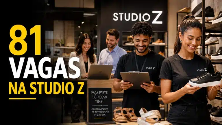 Studio Z anuncia 81 vagas de emprego em lojas, áreas administrativas