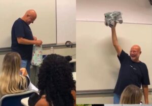 Alunos de Direito realizam homenagem emocionante a professor e transformam ferida da infância em gesto de gratidão e carinho