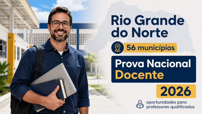 Governo libera adesão de 56 municípios do Rio Grande do Norte à Prova Nacional Docente e abre oportunidades para professores qualificados em 2026