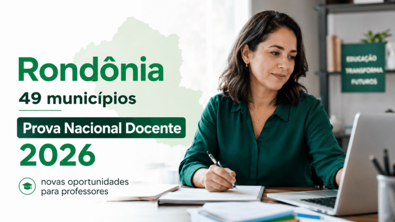 Rondônia garante adesão de 49 municípios à Prova Nacional Docente e abre novas oportunidades para professores em 2026
