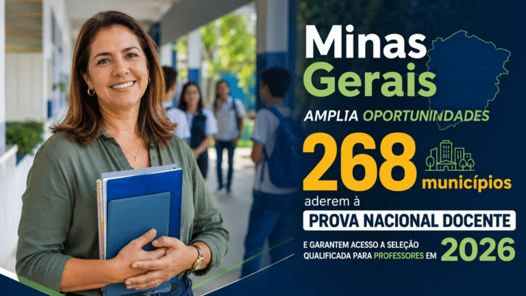 Minas Gerais amplia oportunidades com adesão de 268 municípios à Prova Nacional Docente e garante acesso a seleção qualificada para professores em 2026