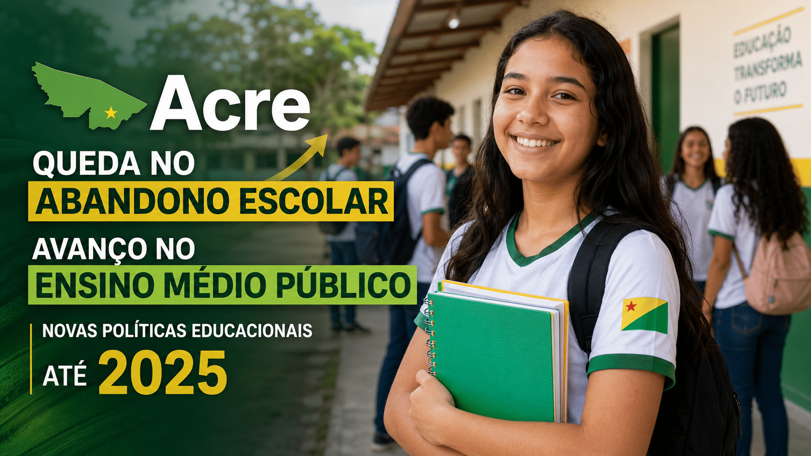 Acre registra queda significativa no abandono escolar e garante avanço no ensino médio público com novas políticas educacionais até 2025