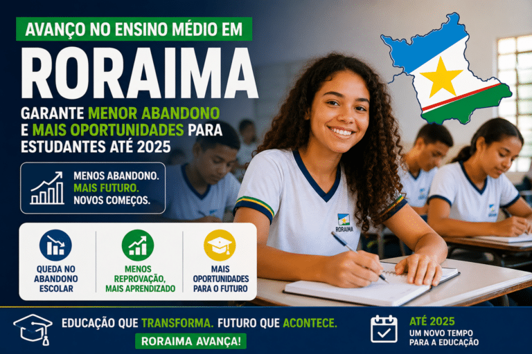 Avanço no ensino médio em Roraima garante menor abandono e mais oportunidades para estudantes