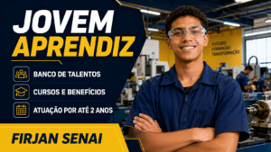 Firjan Senai abre Banco de Talentos para Jovem Aprendiz e destaca programa com cursos, benefícios e atuação por até dois anos