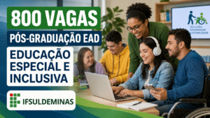 IFSULDEMINAS abre 800 vagas em pós-graduação EaD gratuita em Educação Especial e Inclusiva no Campus Machado