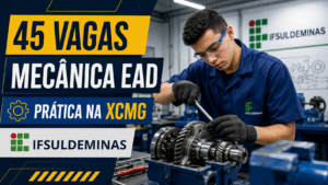 IFSULDEMINAS abre 45 vagas para Técnico Subsequente em Mecânica EaD com prática na XCMG e no campus Três Corações