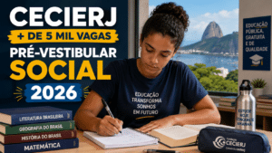 Fundação Cecierj abre inscrições para mais de 5 mil vagas gratuitas no Curso Intensivo do Pré-Vestibular Social 2026 em 65 polos do RJ