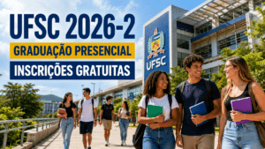 UFSC 2026-2 abre inscrições gratuitas para graduação presencial em diversos cursos com seleção pelo ENEM 2023, 2024 ou 2025; confira vagas, datas e detalhes do processo seletivo