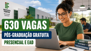 IFRN abre inscrições para 630 vagas em cursos gratuitos de pós-graduação lato sensu presencial e EaD; confira oportunidades, cronograma e como participar
