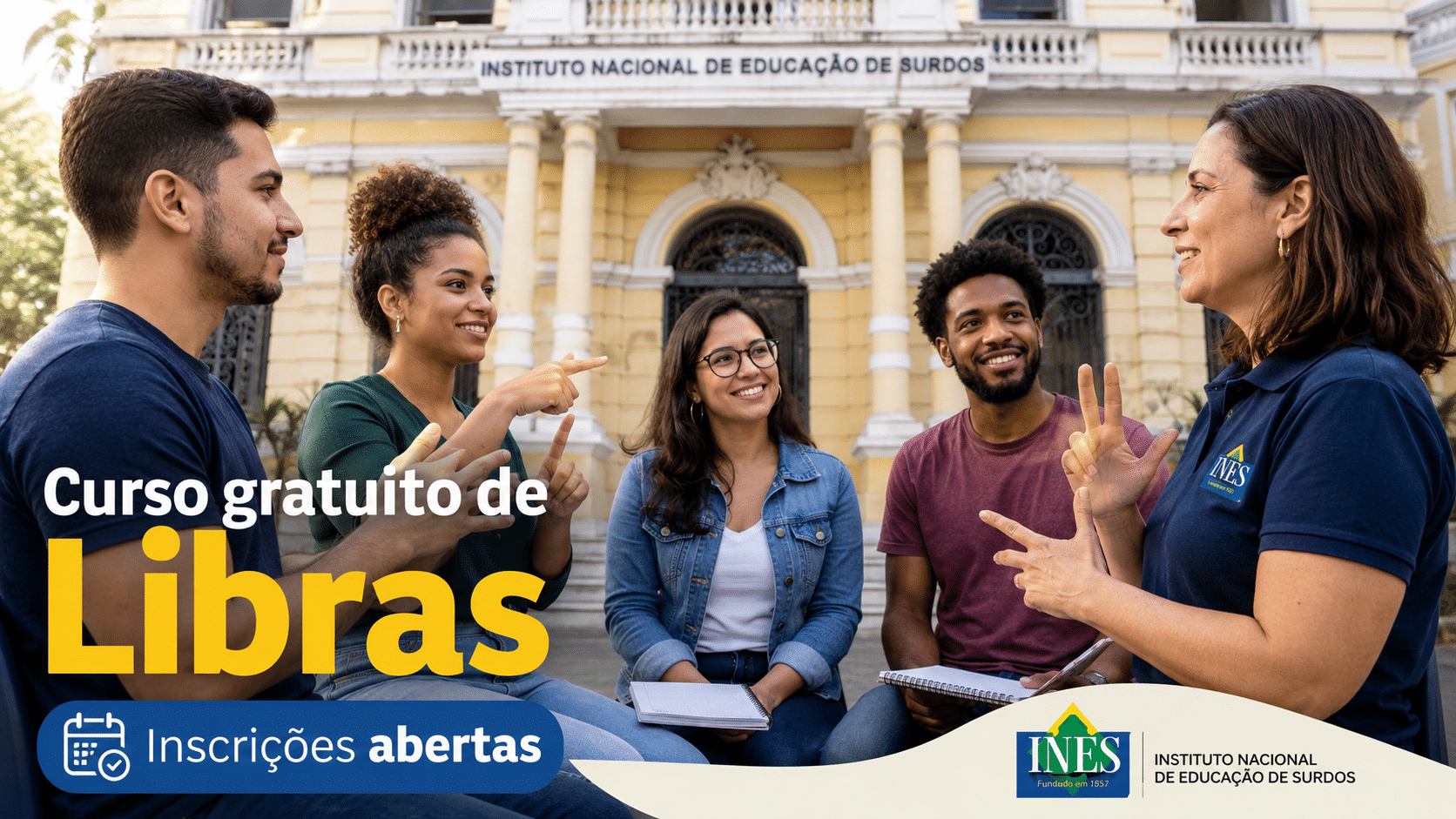 Instituto Nacional de Educação de Surdos abre inscrições para curso gratuito de Libras com sorteio e avaliação de ingresso; não perca a chance de se qualificar profissionalmente
