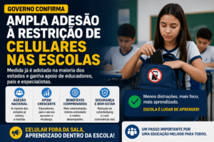 Governo confirma ampla adesão à restrição de celulares nas escolas