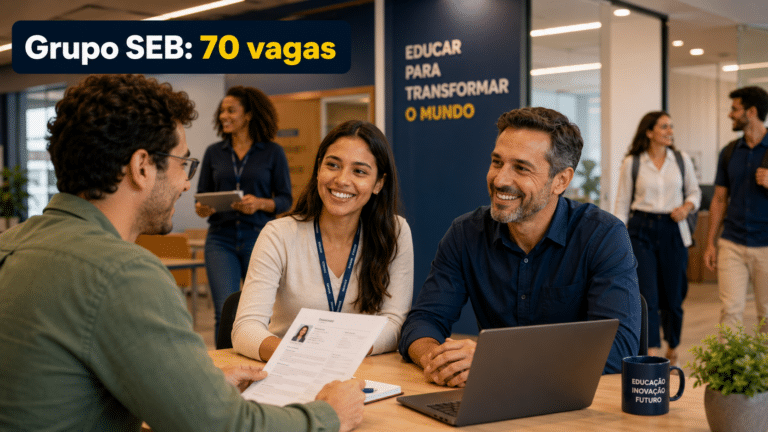 Grupo SEB anuncia 70 vagas de emprego e oportunidades em várias cidades com cargos efetivos e estágios