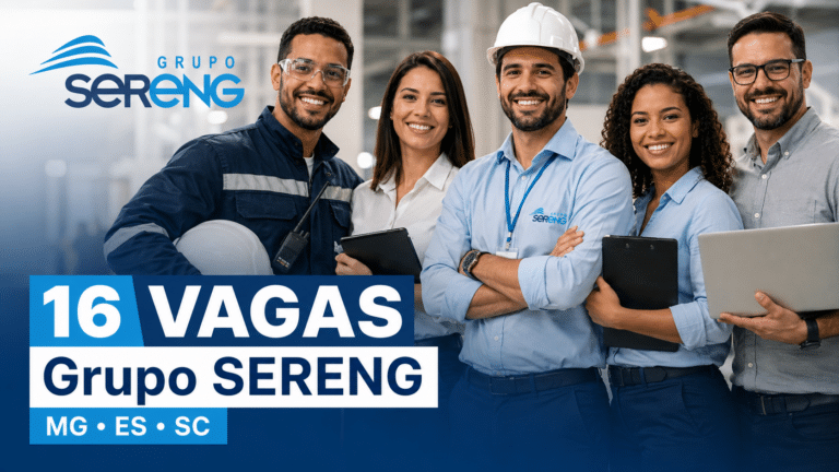 Grupo SERENG divulga vagas de emprego efetivas com oportunidades