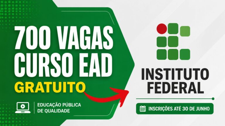 Instituto Federal abre 700 vagas em curso gratuito EAD sobre recursos hídricos e chance de qualificação profissional atrai jovens a partir de 16 anos