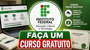Instituto Federal libera 4 mil vagas em cursos gratuitos online com certificado e oportunidade de capacitação em saúde pública e primeiros socorros