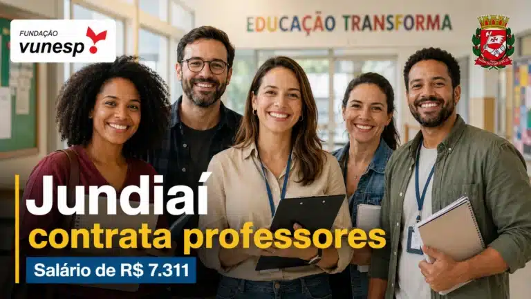 Jundiaí abre contratação de professores pela Fundação VUNESP com salário de R$7 mil