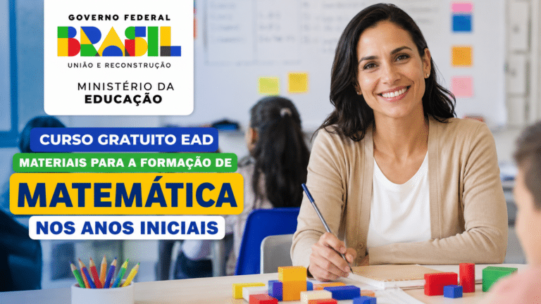 MEC abre curso gratuito EAD de Materiais para a Formação de Matemática nos Anos Iniciais pela AVAMEC