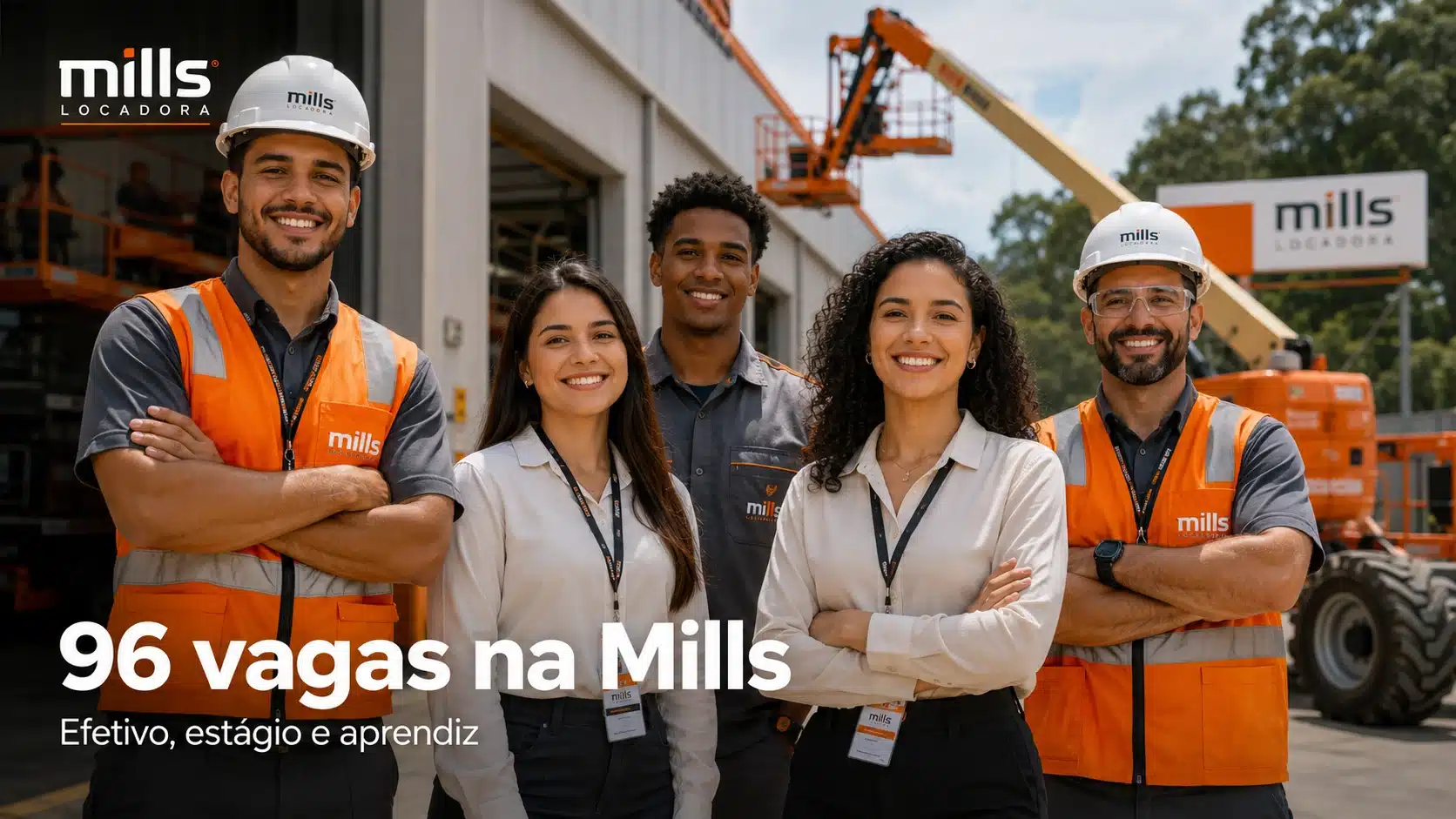 Mills divulga 96 vagas de emprego e oportunidades em várias cidades do Brasil para efetivos