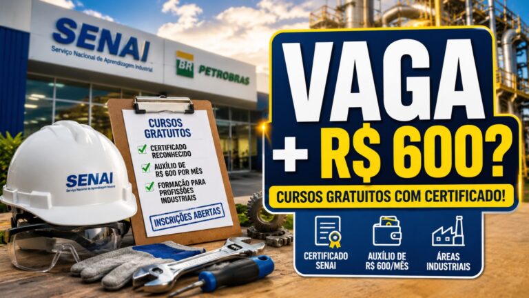 Senai e Petrobras lançam programa com 2 mil vagas em cursos gratuitos e bolsa de R$ 600 por mês para formação em profissões industriais