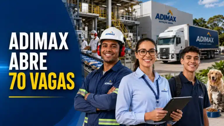 Adimax abre 70 vagas de emprego com cargos efetivos e temporários em oportunidades para diferentes áreas