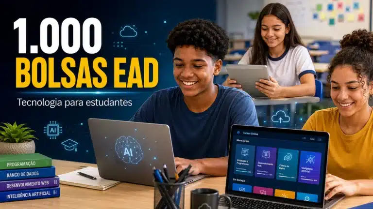 Rio Pomba Valley oferece mil bolsas gratuitas em cursos EAD de tecnologia da Microsoft para estudantes da rede pública da Zona da Mata mineira com inscrições abertas