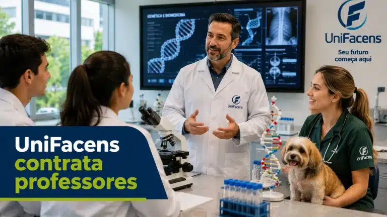 Unifacens anuncia contratação presencial de professores em São Paulo com vagas efetivas para Biomedicina e Medicina Veterinária no edital docente