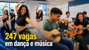 Escolas do Futuro abrem 247 vagas em cursos gratuitos de dança e música para crianças, jovens e adultos