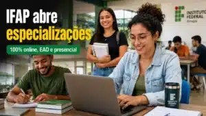 IFAP seleciona alunos para cursos de especialização gratuitos com opções 100% online, EAD ou presencial