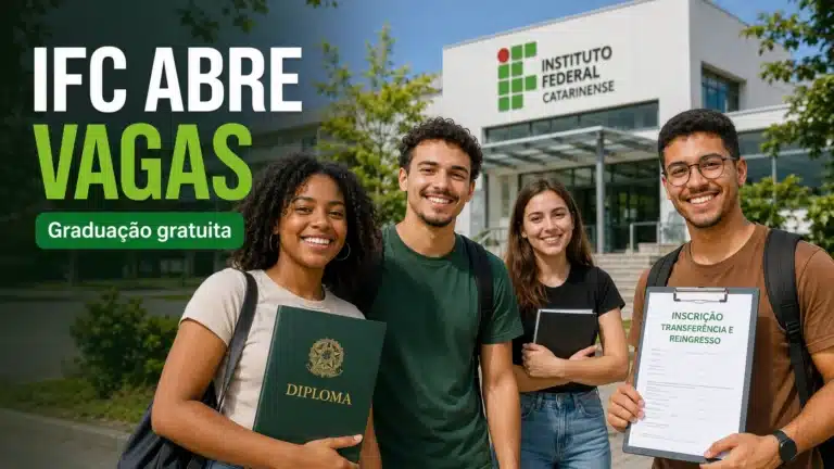 IFC abre inscrições para cursos gratuitos de graduação em Santa Catarina