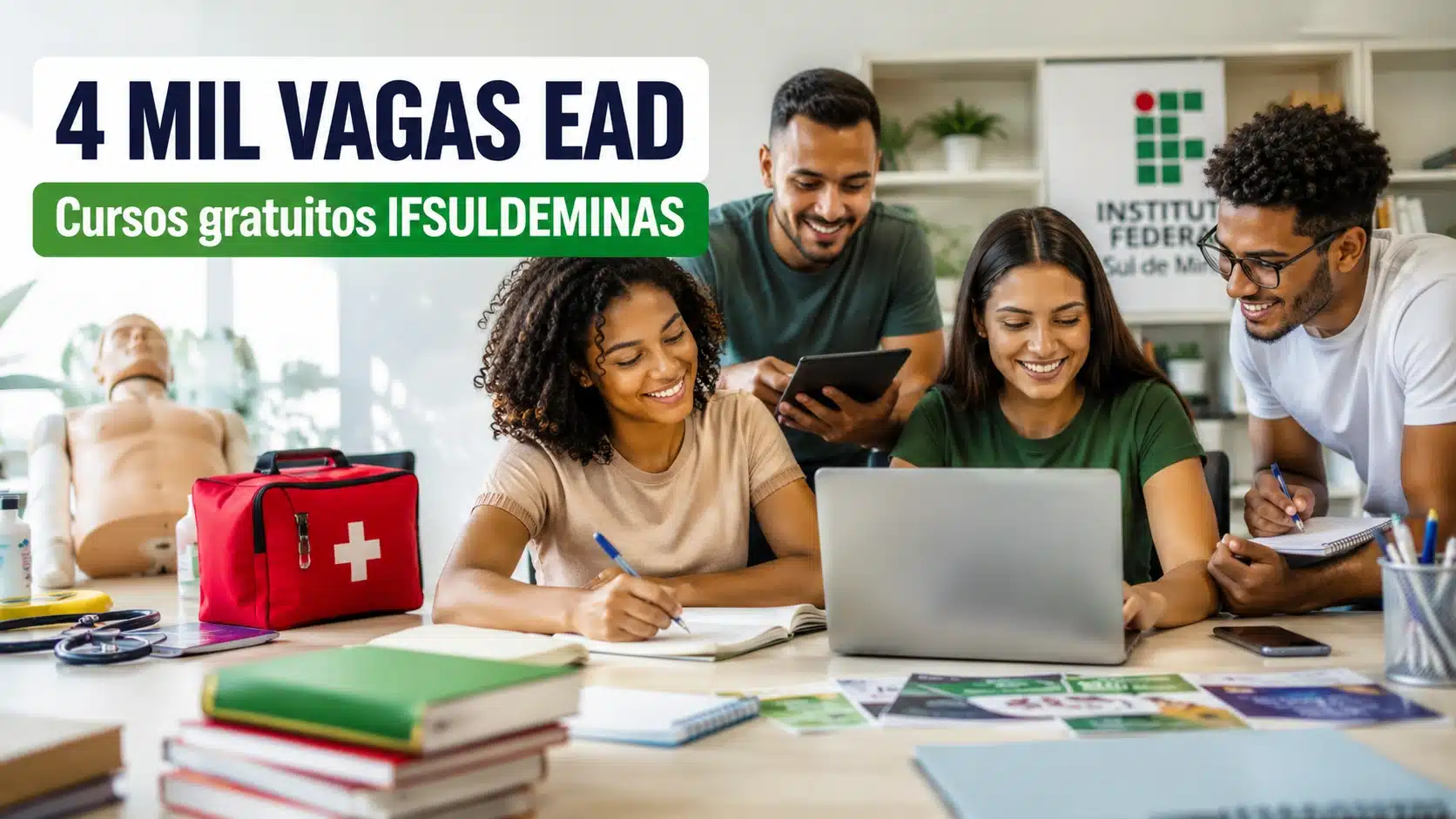 IFSULDEMINAS abre 4 mil vagas em cursos gratuitos EAD para Agente de Combate às Endemias e Primeiros Socorros com inscrições até junho