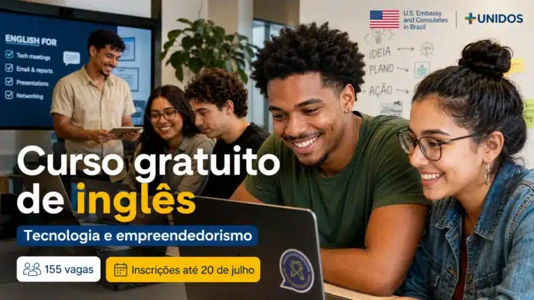 Consulado dos EUA abre 155 vagas em curso gratuito de inglês