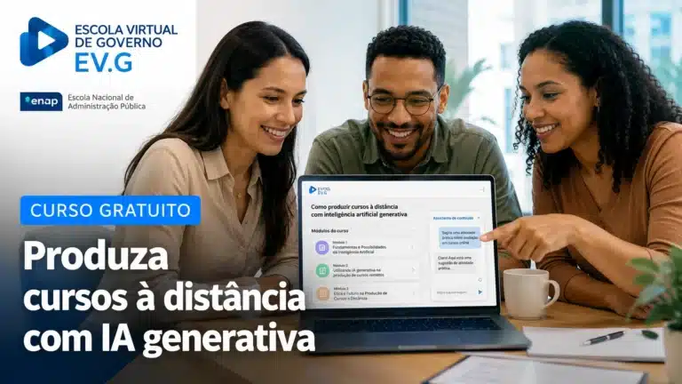 Escola Virtual abre curso gratuito para produzir cursos à distância com IA generativa