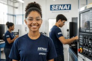 Imagem editorial sobre Firjan abre Banco de Talentos para Jovem Aprendiz e destaca programa com cursos, benefícios e atuação por até dois anos em firjan