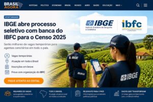 Imagem editorial sobre IBGE abre processo seletivo simplificado com 8.238 vagas para agentes do Censo Agropecuário, Florestal e Aquícola; inscrições