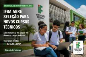 Imagem editorial sobre IF Baiano abre seleção para cursos técnicos subsequentes no Campus Catu com 95 vagas gratuitas em Agropecuária e Petróleo e Gás;
