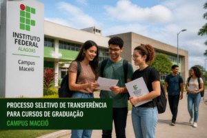 Imagem editorial sobre Ifal abre 91 vagas para transferência externa em cursos de graduação presencial no Campus Maceió; inscrições vão até 3 de julho de