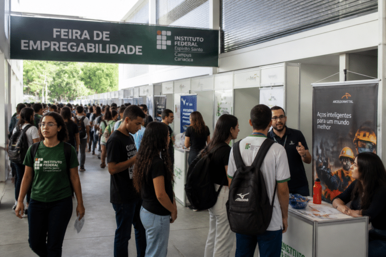 Imagem editorial sobre Ifes abre inscrições gratuitas para a 2ª Feira de Empregabilidade e Cidadania do Programa Autonomia e Renda Petrobras em Cariacica;