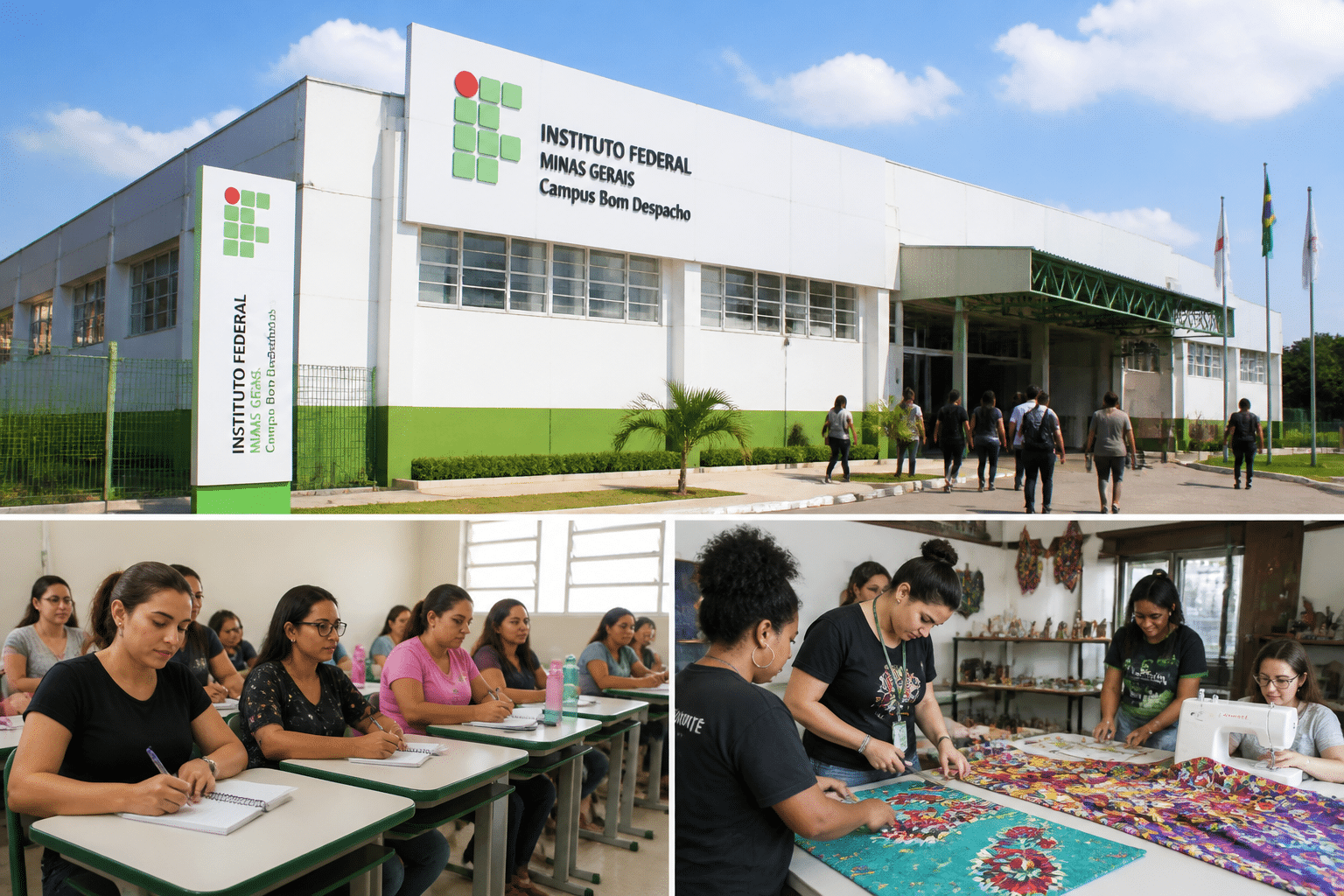 Imagem editorial sobre IFMG abre vagas remanescentes do Mulheres Mil em Bom Despacho para Agente Cultural e Assistente de Produção Cultural com auxílio e