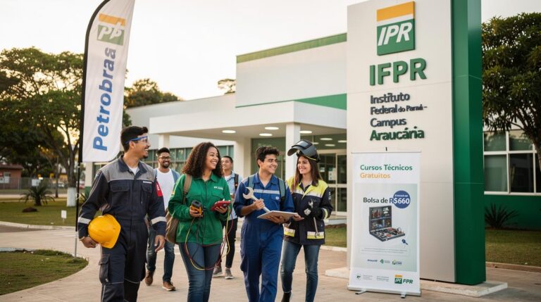Imagem editorial sobre IFPR Araucária abre 96 vagas gratuitas em cursos técnicos de Eletrotécnica, Mecânica e Soldagem com bolsa de R$660 pelo Autonomia e