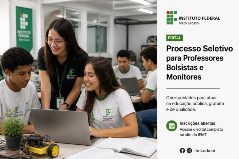 Imagem editorial sobre IFRR abre seleção com cadastro reserva para professores e monitores no Programa Bolsa Formação Pronatec/Empreender no Campus Boa