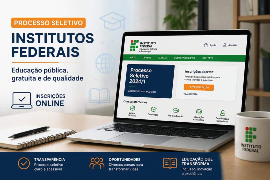 Imagem editorial sobre IFSertãoPE abre processo seletivo simplificado para Professor Regente UAB em 2026, com bolsa de R$ 1.850 e inscrições até 21 de