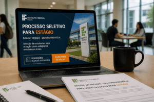 Imagem editorial sobre IFSul abre 10 vagas de estágio não obrigatório na Reitoria com bolsa de até R$ 1.055,89 e inscrições até 2 de julho de 2026 em
