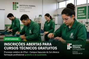 Imagem editorial sobre IFSul Sapucaia do Sul abre 35 vagas no curso gratuito de Montador de Andaimes pelo programa Autonomia e Renda Petrobras, com bolsa