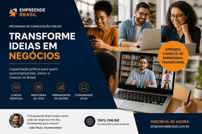Imagem editorial sobre Qualifica SP Empreenda abre inscrições para curso gratuito de empreendedorismo com mentorias e 30 horas online para moradores de