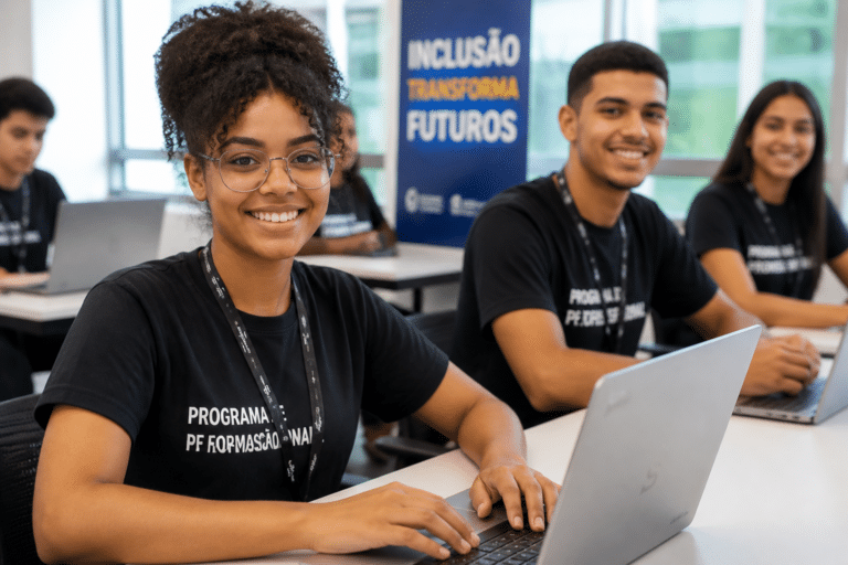 Imagem editorial sobre Senac RJ abre inscrições para o Portal do Futuro, programa gratuito que prepara jovens de 16 a 21 anos de baixa renda para o