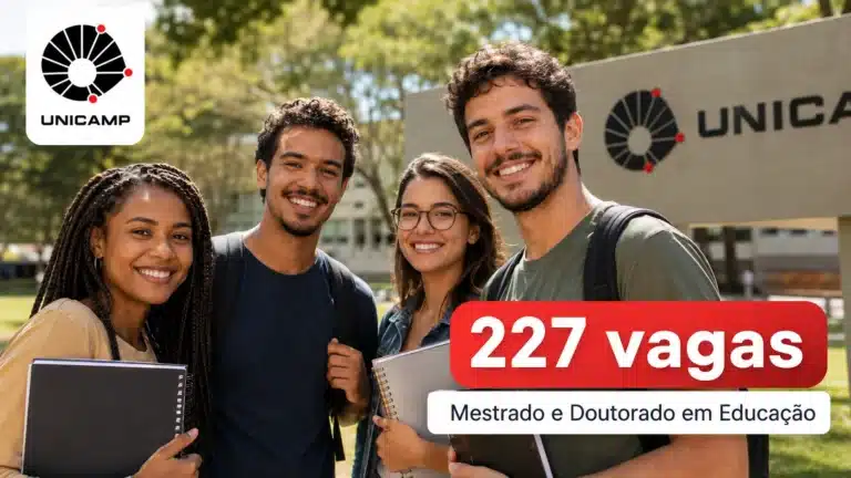 Unicamp abre 227 vagas de mestrado e doutorado em Educação para 2027