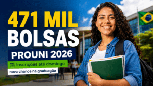 Prouni 2026 prorroga inscrições até domingo e oferece mais de 471 mil bolsas de estudo para quem deseja uma nova oportunidade na educação superior